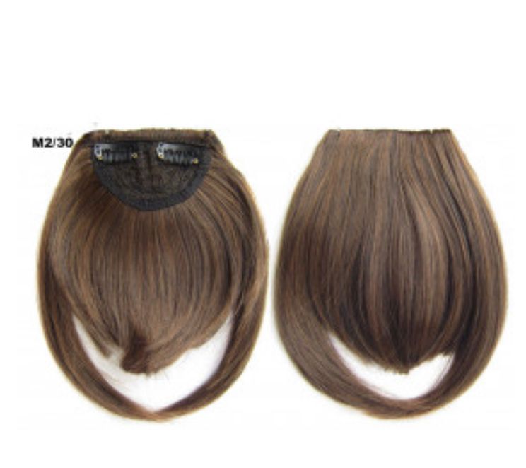 BLUNT CUT SYNTHETIC CLIP ON FRINGE 30G
