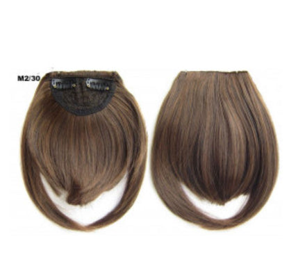 BLUNT CUT SYNTHETIC CLIP ON FRINGE 30G
