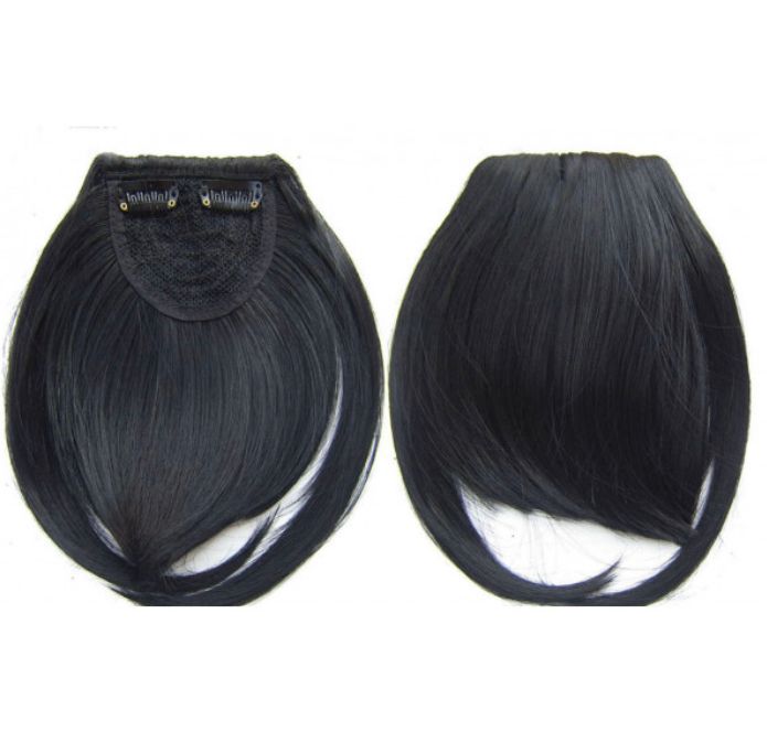 BLUNT CUT SYNTHETIC CLIP ON FRINGE 30G